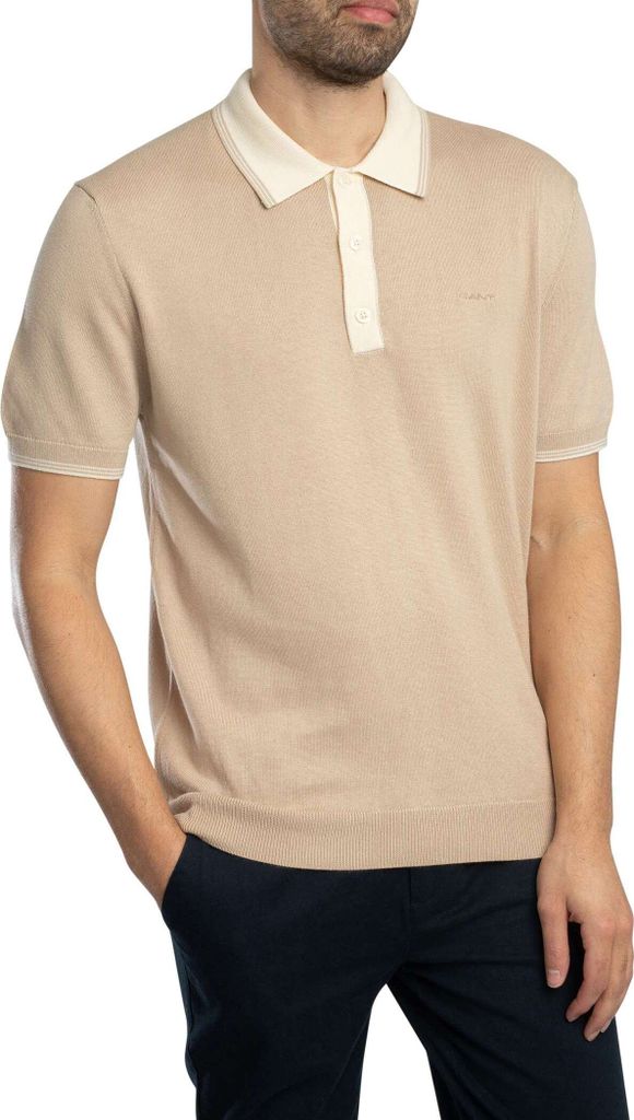 GANT Poloshirt aus Modalmischung, Beige M