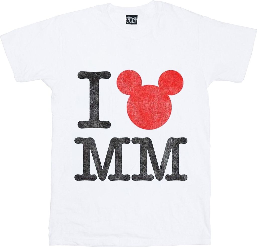 Disney - "I Love Mickey" T-Shirt für Mädchen BI27804 (152-158) (Weiß)