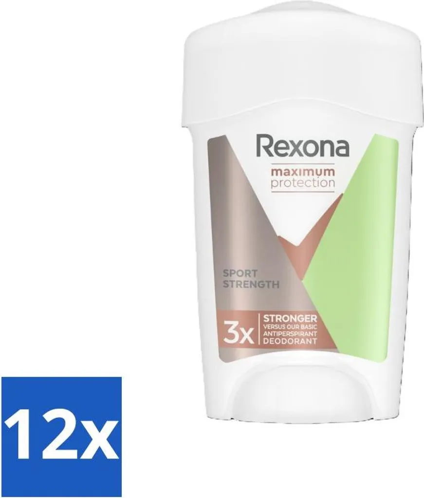 Stock 12x Rexona Women Maximum Protection Sport - Deodorante Crema Stick