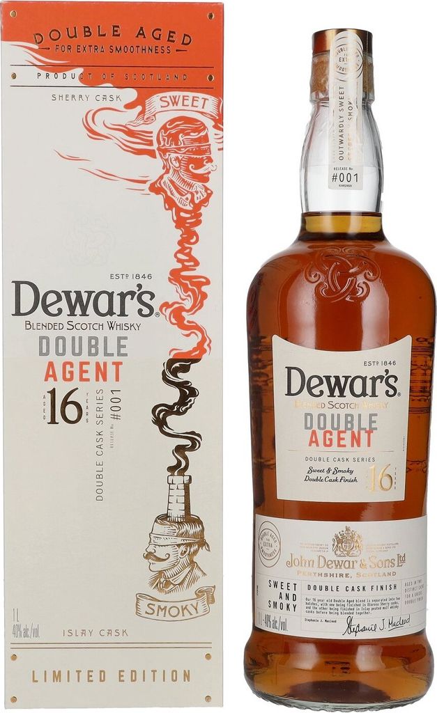 Dewar's 16 Years Double Agent #001 + Box 1000ml 40% Vol.