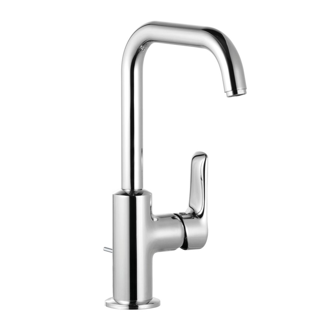 Kludi Waschtisch-Einhandmischer PURE&SOLID DN 15, schwenkbar ohne Ablaufgarnitur chrom