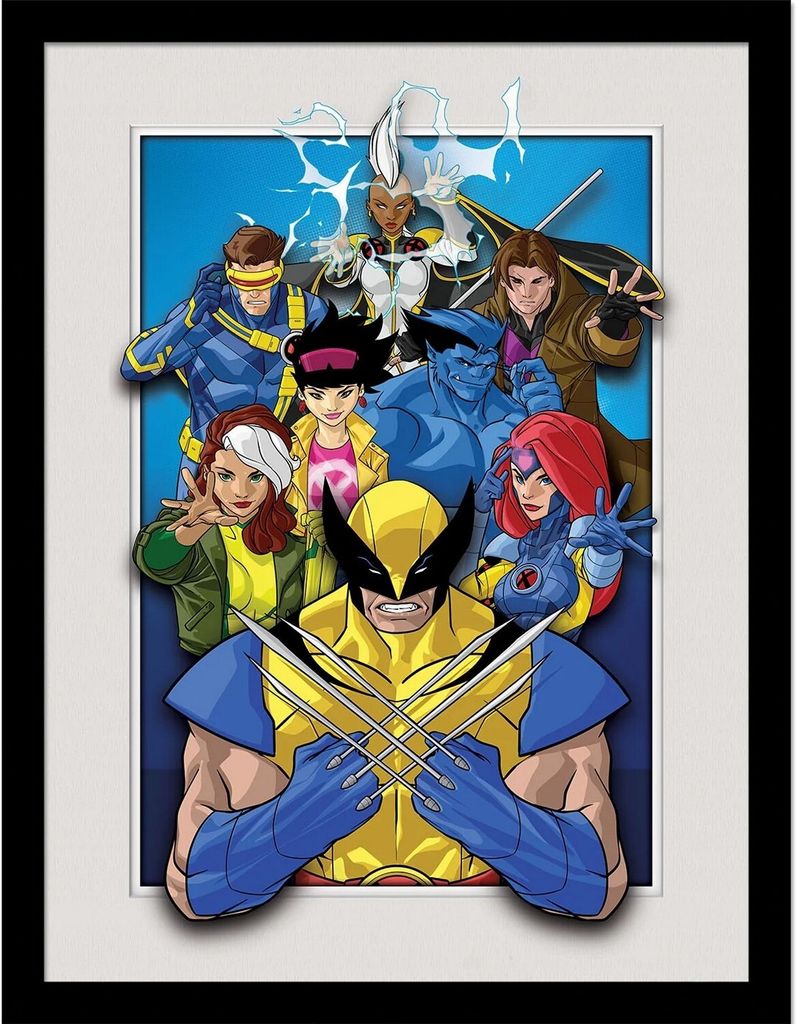 Marvel - Gerahmtes Poster "X-Men Characters", Ausbruch PM9542 (40 cm x 30 cm) (Bunt)