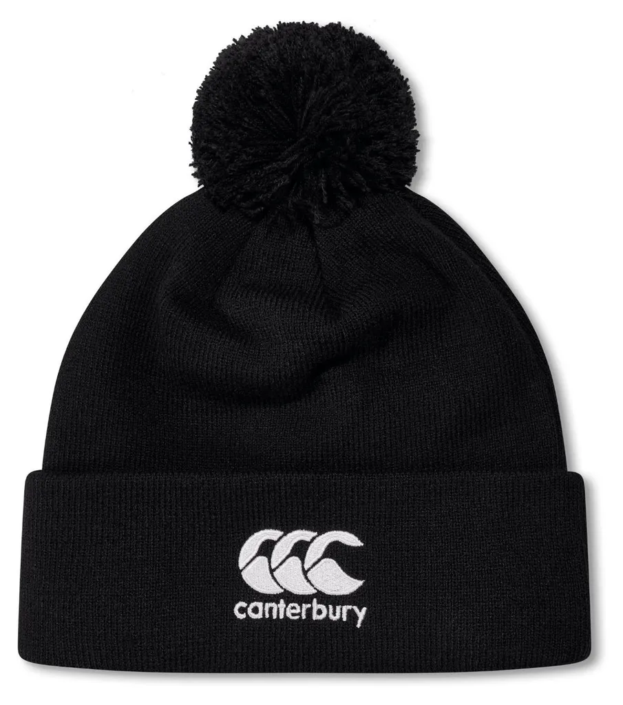 Bonnet doublé polaire Canterbury Noir - Bobble Hat thermique et doux