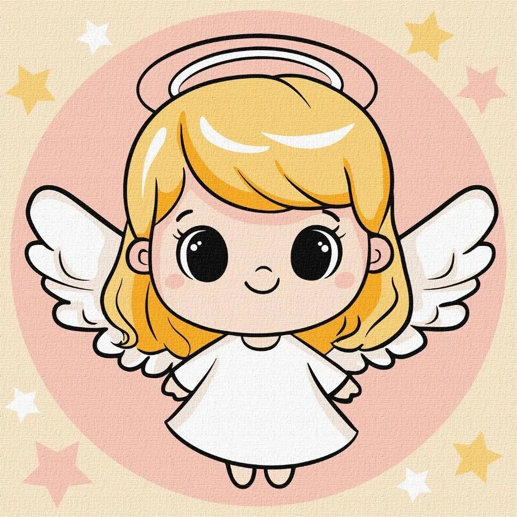 Peinture par numéros Saint Ange 25x25cm : kit de loisir créatif complet