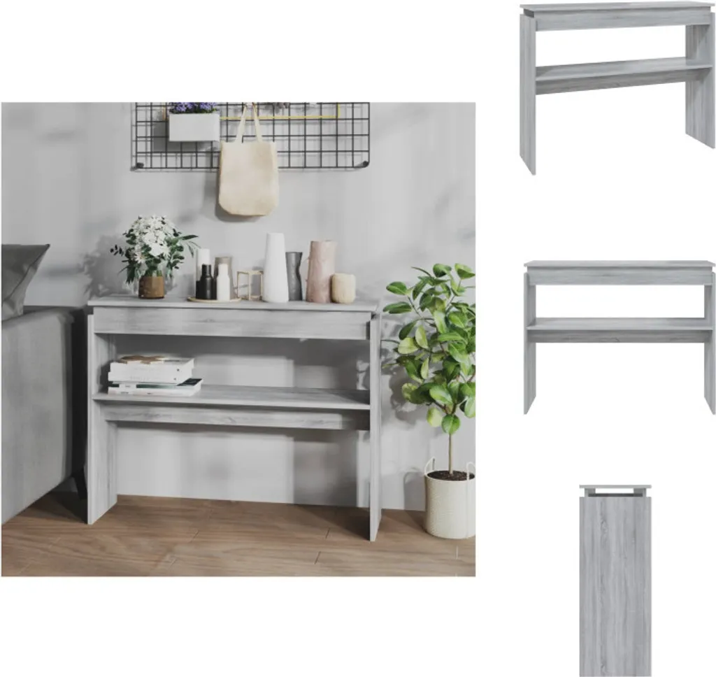 Consolle Legno Grigio Sonoma vidaXL 102x30x80 cm | Offerta Online