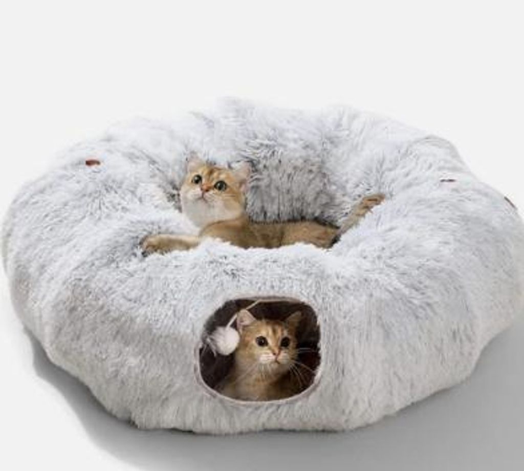 Katzentunnel Spieltunnel Katzenbett Katzenspielzeug mit extra Tunnel/Spielzeug