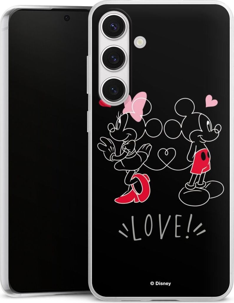 DeinDesign Slim Hülle für Samsung Galaxy S24+ Silikon Case Ultra Dünn Handyhülle Disney Liebe Mickey & Minnie Mouse
