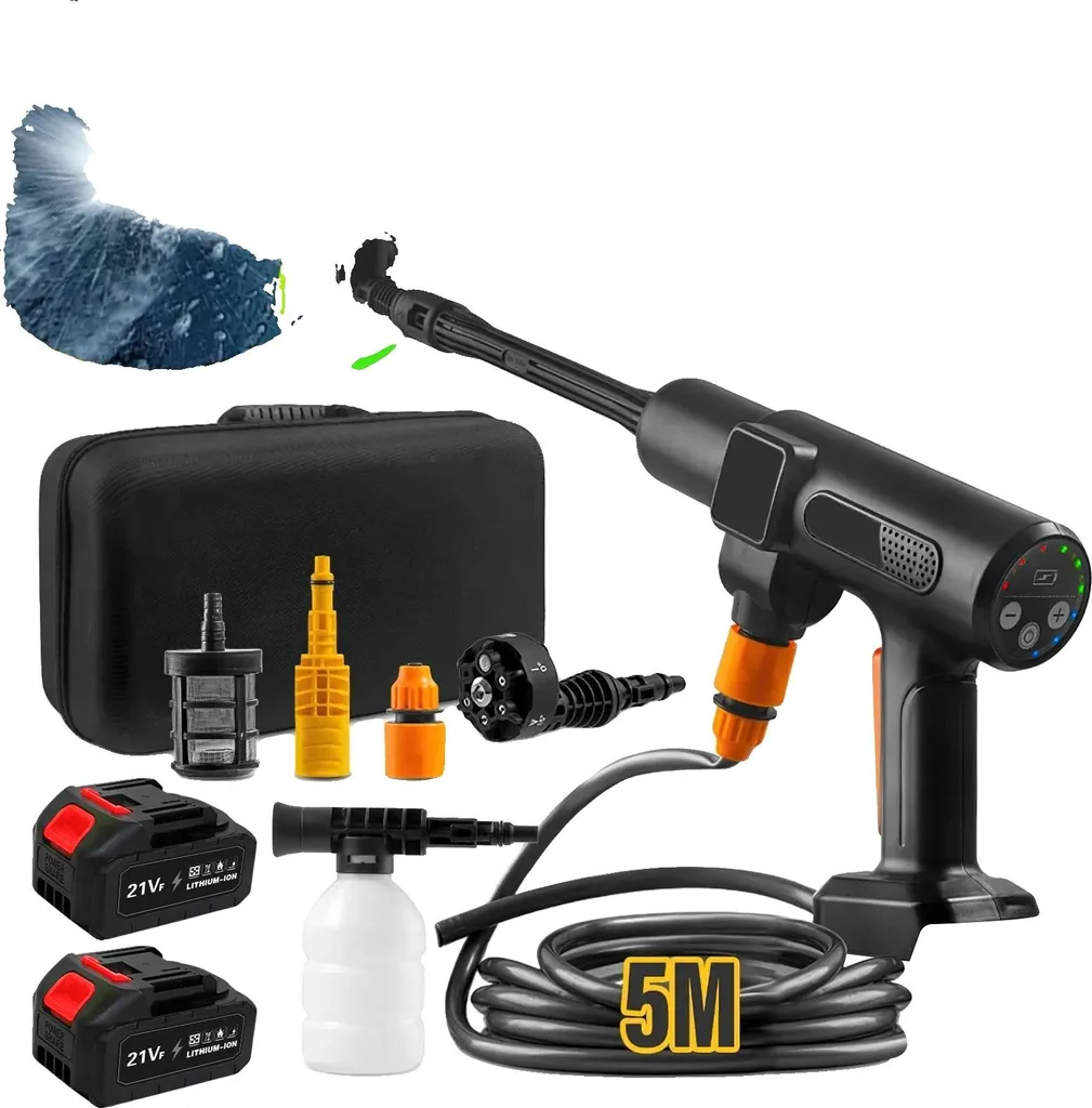 Idropulitrice Alta Pressione 200 Bar Batteria | Kit 2 Batterie Professionale