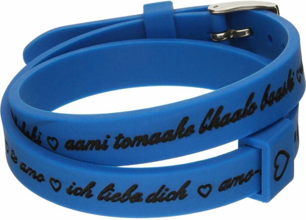 Damenarmreif il mezzometro I LOVE YOU SILVER - BRACCIALE IN SILICONE/SILICONE BRACELET