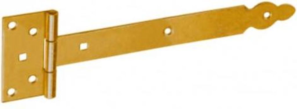 10x Kreuzgehänge mit vernietetem Stift 250/50x85mm gelb verzinkt Torband