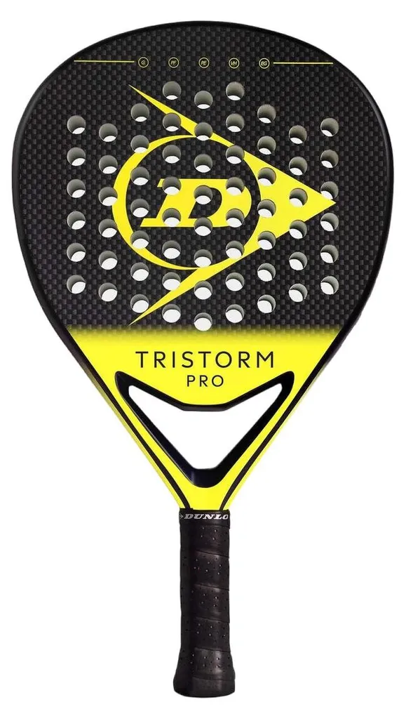 Raquette de Padel Dunlop Polyvalente en Carbone Tristorm Pro Or 365 gr