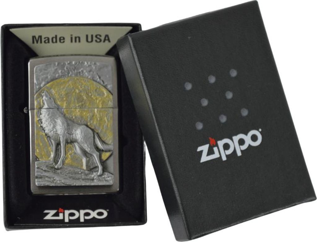 Zippo Feuerzeug Wolf at Moonlight Produktbild 