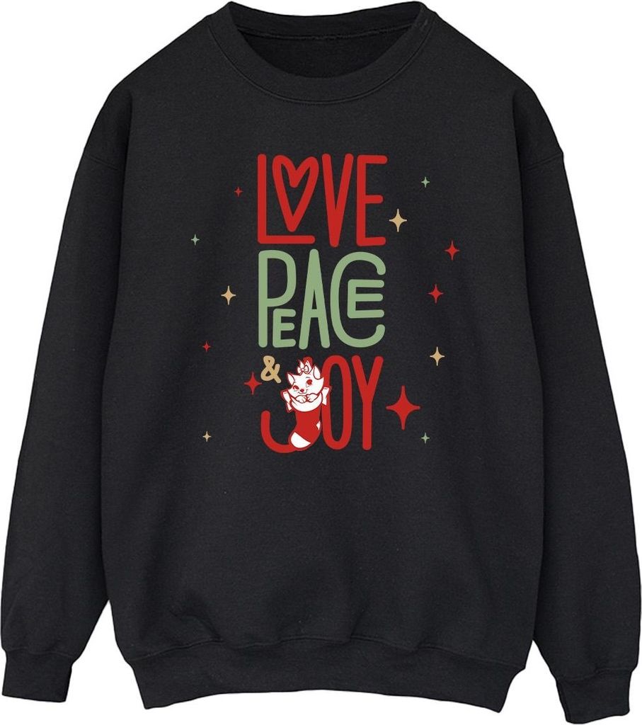 Disney - "The Aristocats Love Peace Joy" Sweatshirt für Herren BI9452 (XXL) (Schwarz)