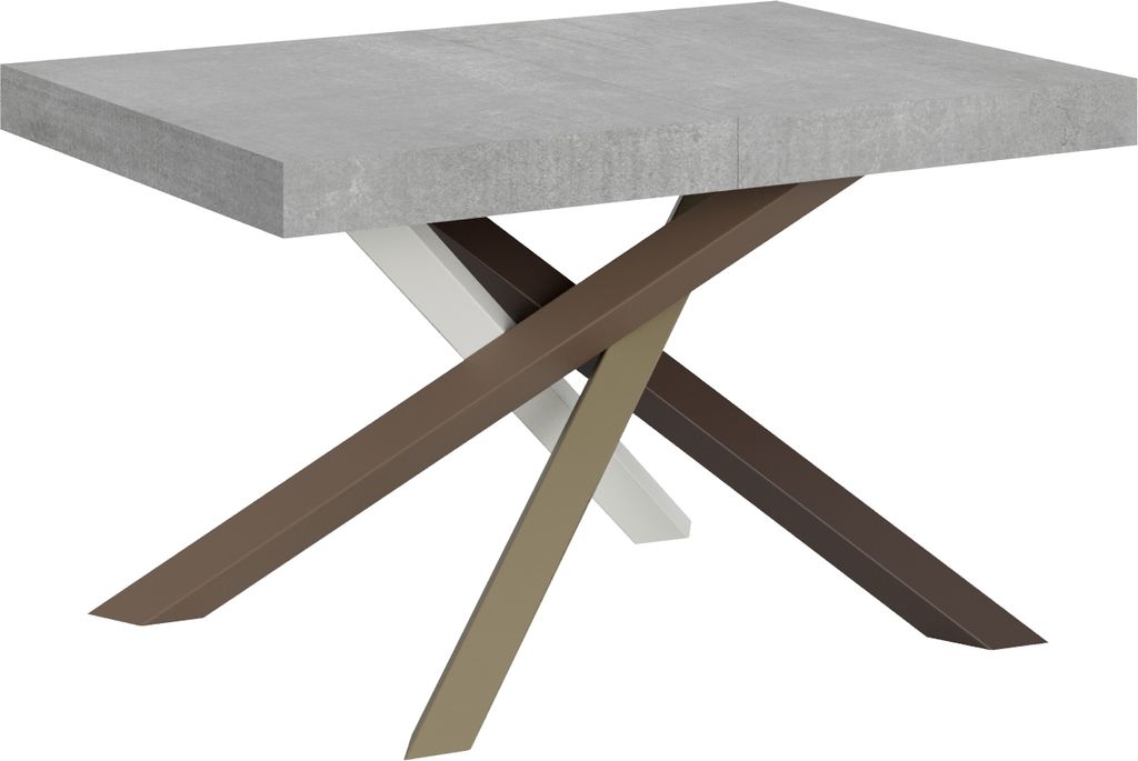 ITAMOBY - Ausziehtisch 120/380x90 cm Volantis Zement Tischbeinein 4/C Farbkombination