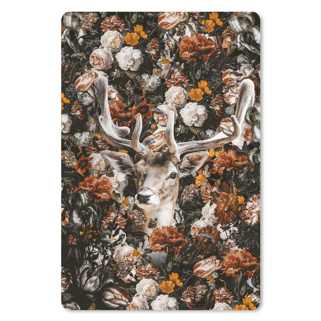 MuchoWow Mauspad Mousepad Hirsch - Orange - Geweih 40x60 cm - Mousepads - Maus Mat - Pad - Mausunterlage - Schreibtisch Accesoire