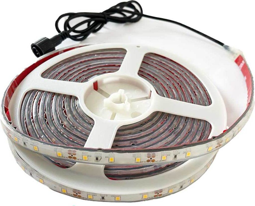 LED Strip Streifen 5m IP67 19W 1400lm warmweiß 3000K 12V selbstklebend kürzbar