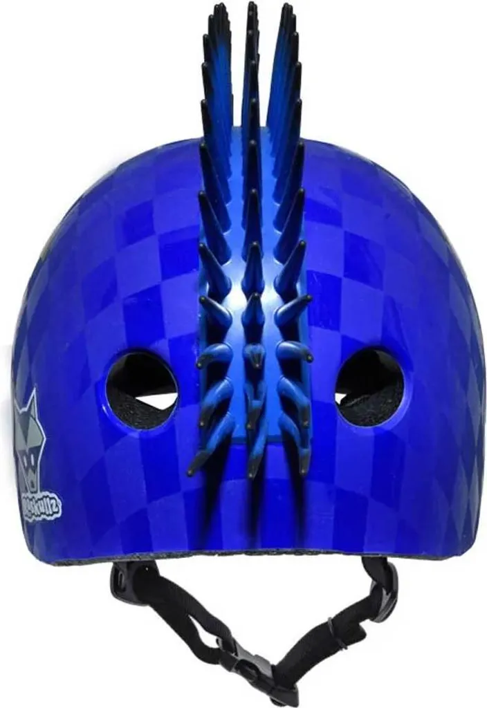 Casque de Vélo Enfant Raskullz Mohawk Junior Bleu avec Crête et Pirate - 2