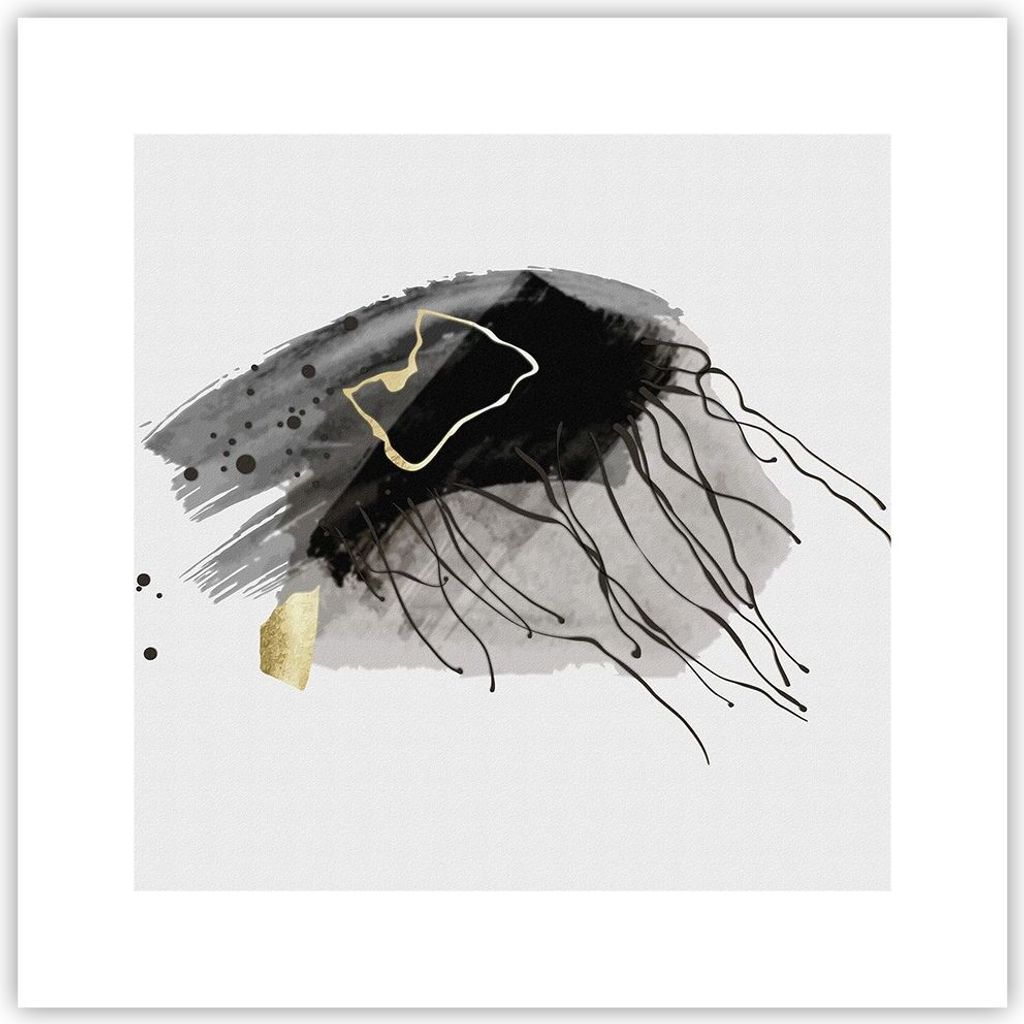 Poster - Poster ohne Rahmen - Abstraktion dunkel Farben - 30x30 cm - Wand Bild - Wanddeko - Wandbilder - Kunstposter - Wandposter - Bilder - Kunstd...