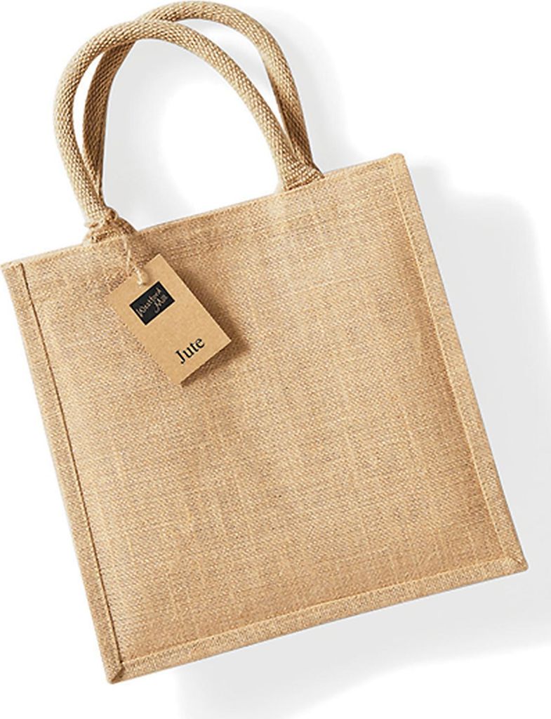 Westford Mill W413 | Jute Midi Tote 30 x 30 x 19 cm - Farbe: Natural - Größe: One Size