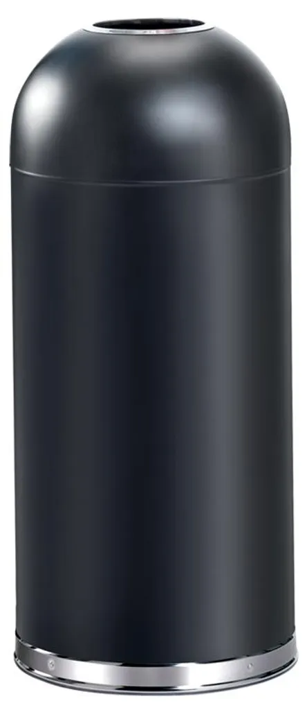 Poubelle Acier Noir 55L Haute Résistance - Format Open Top Sans Contact