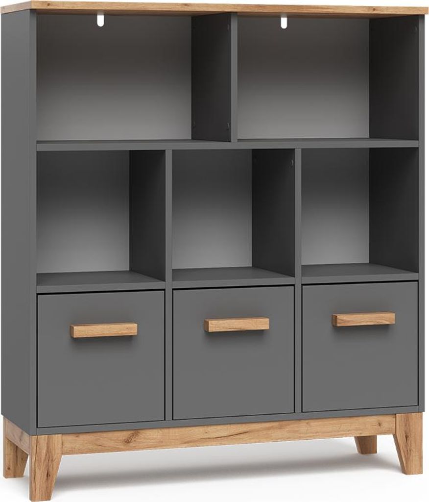 Kinderregal Vitalispa Malia Grau/Artisan 98.4 x 113.4 cm, Produktbild 