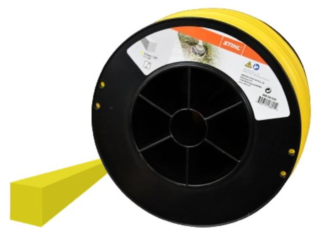 Stihl 9302619 quadradisch 3,0 mm x 162 m Mдhfaden, gelb Produktbild 