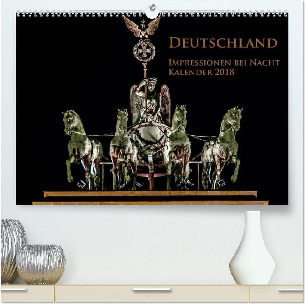 Deutschland Impressionen bei Nacht (hochwertiger Premium Wandkalender 2026 DIN A2 quer), Kunstdruck in Hochglanz