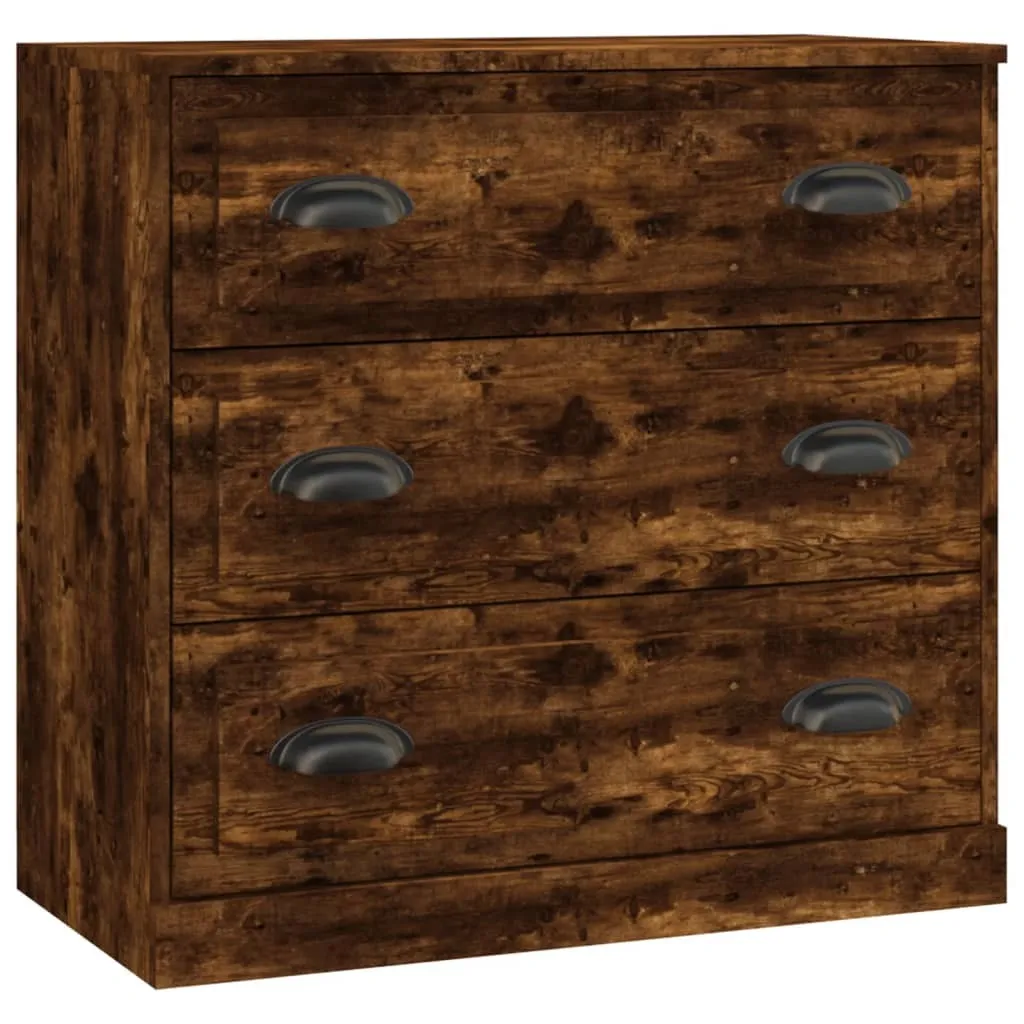 Mobiletto Rovere Fumé 70x35,5x67,5 cm - Credenza Versatile Legno Scuro