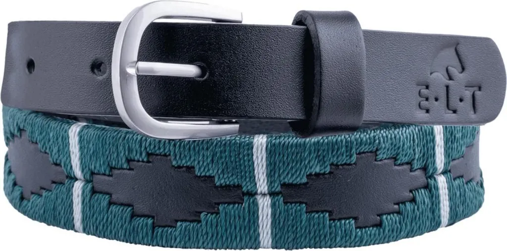 Ceinture Polo Gemma E.L.T 95 cm - Design Brodé et Teinte Bleu Pétrole