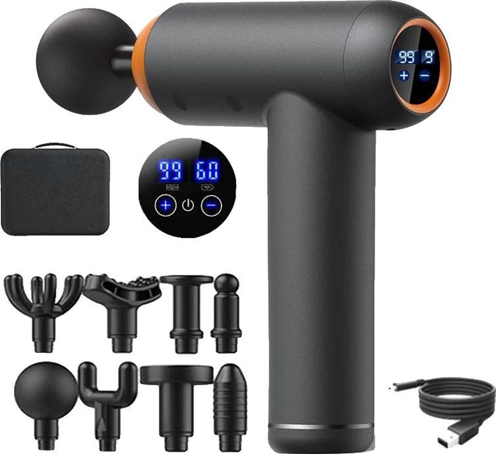 Massagegerät, 99 einstellbare Stufen, ergonomisches Design, Ein Set