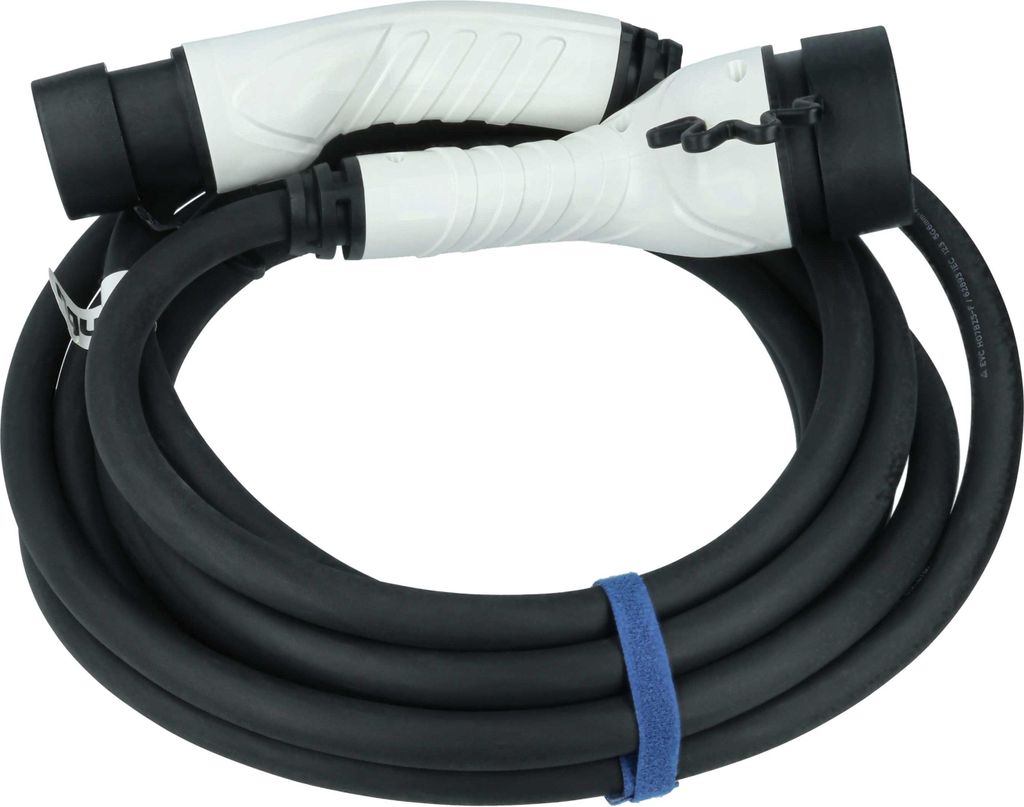 vhbw Typ 2 Ladekabel 7 kW 32 A 1-phasig 7 m für E-Auto - Kabel für Wallbox & Ladestation