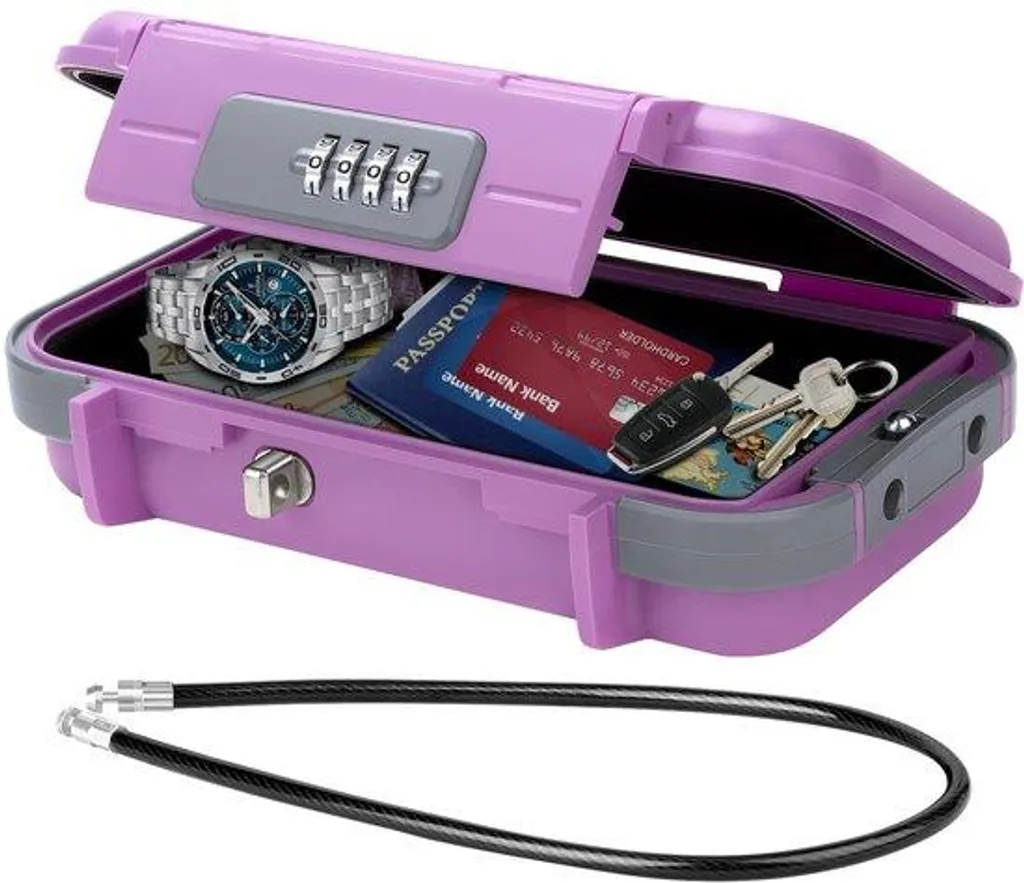 Coffre-fort à combinaison violet avec câble en acier haute sécurité