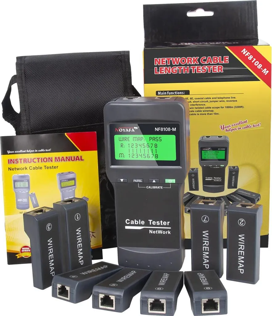Tester LAN NF-8108M RJ45: Strumento di Precisione per Cablaggi 5E/6E