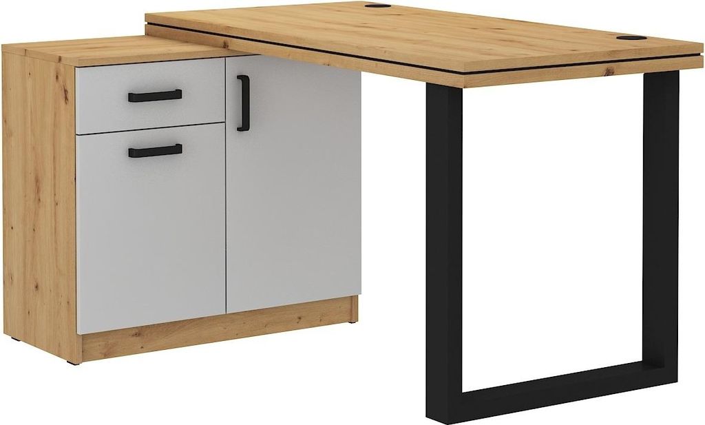 Masseno Schreibtisch MALTESA 138x67x78,1 cm Bürotisch Computertisch, Eiche Artisan