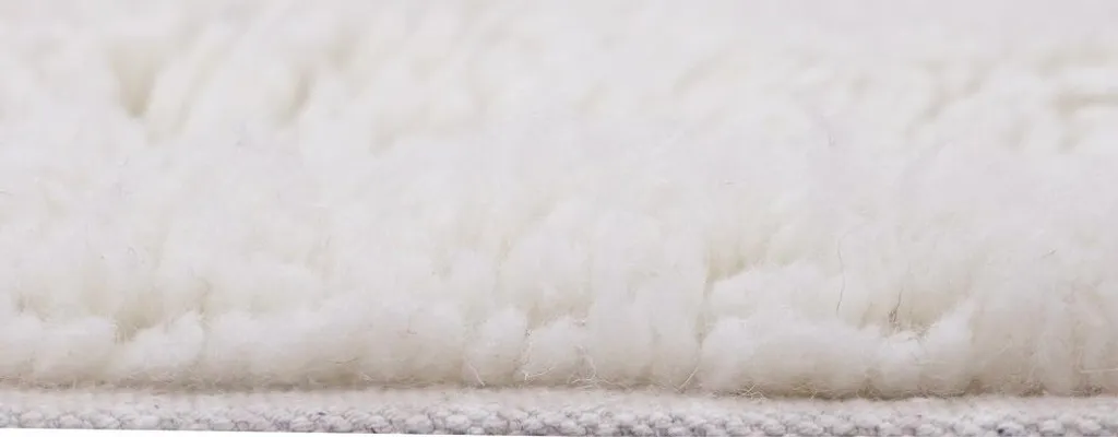 Petit tapis de salon en laine blanche Dunes - Décoration scandinave