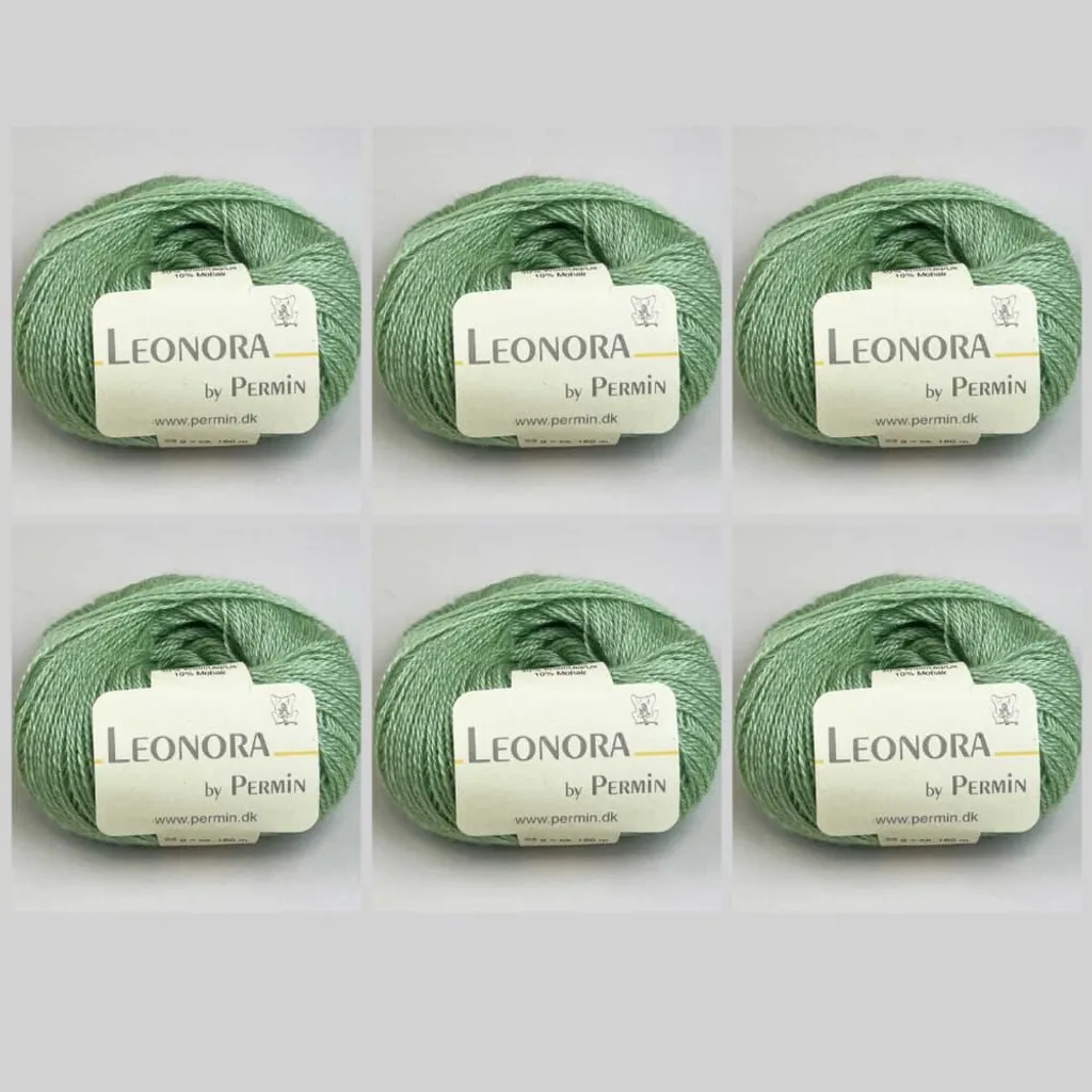 Tricoter un pull léger en soie et mohair Leonora Permin 34 vert sauge