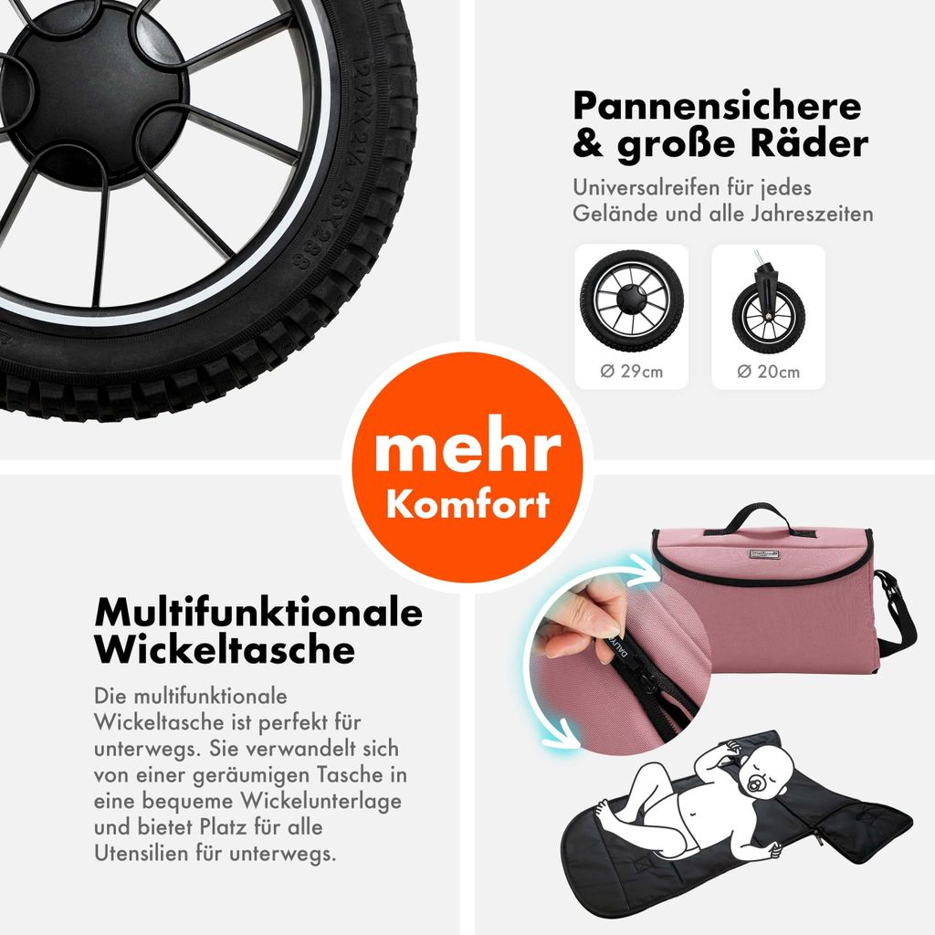 Daliya® FLEXI-PRO 2in1 Kombikinderwagen & Buggy – Produktbild 9