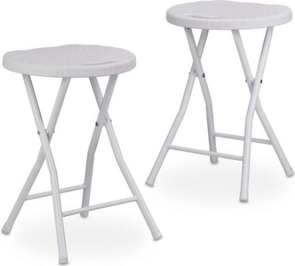 2 Stk. Klapphocker aus Rattan