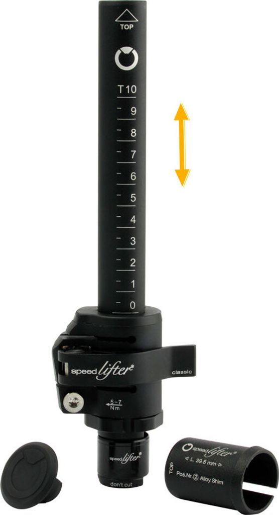 Speedlifter ClassicT10 Ø25,4mm, Hülse 44,5mm, schwarz, 10cm