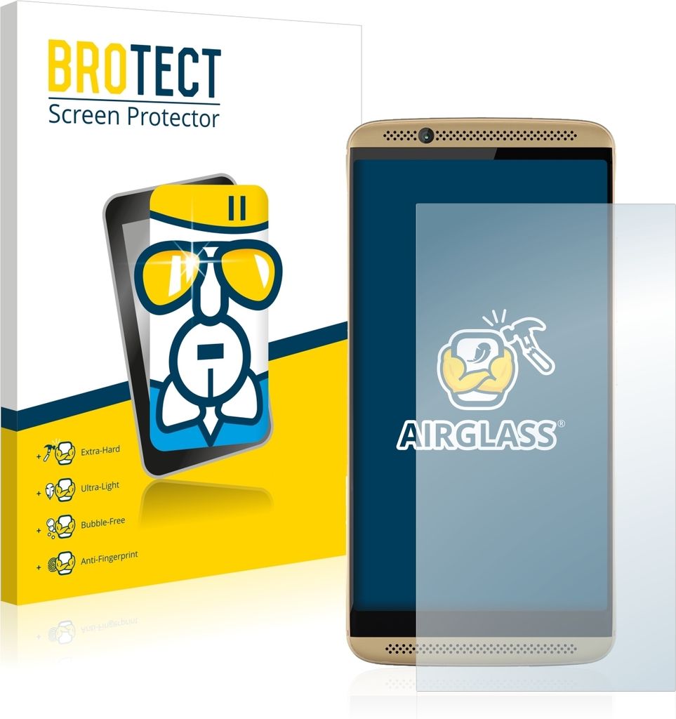 BROTECT Schutzglas für ZTE Axon 7 Schutzfolie Panzer Folie Glas Display Schutz klar