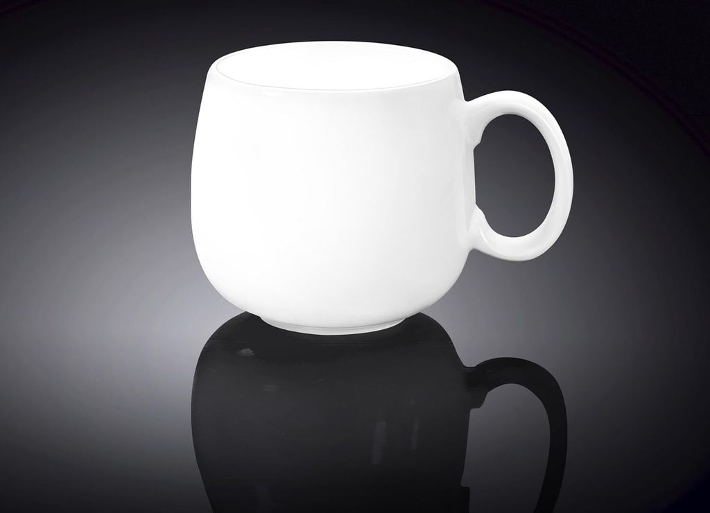 Wilmax Tasse 400 ml Weiß Porzellan für Kaffee und Tee Produktbild 