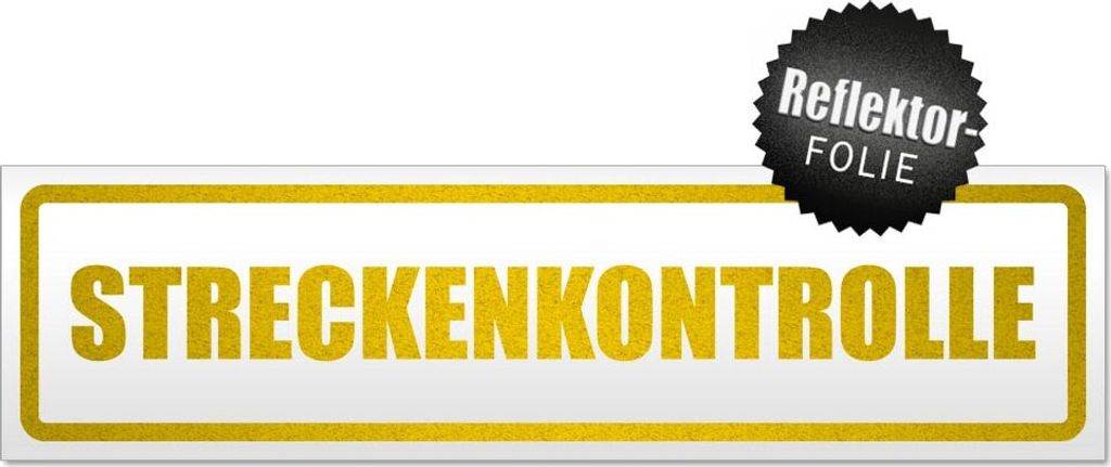 Streckenkontrolle Magnetschild Schild magnetisch