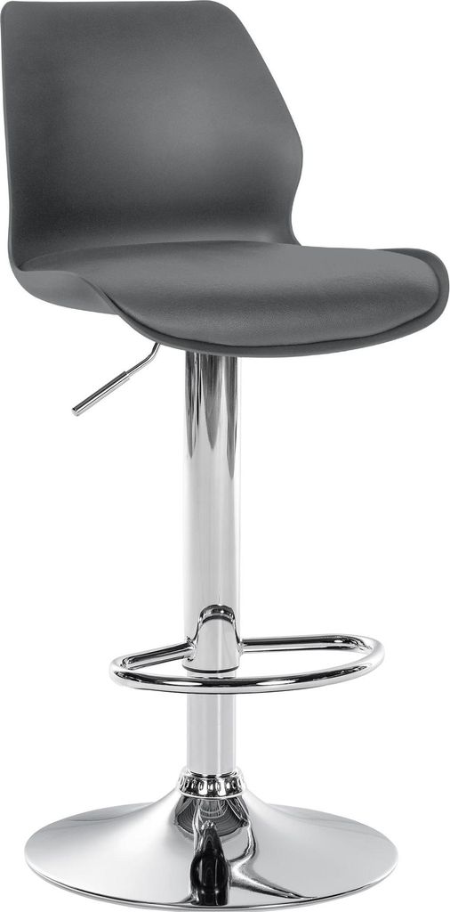 Barhocker BOSEN - Stoff Grau 39x42x82 cm | Barstuhl Produktbild 