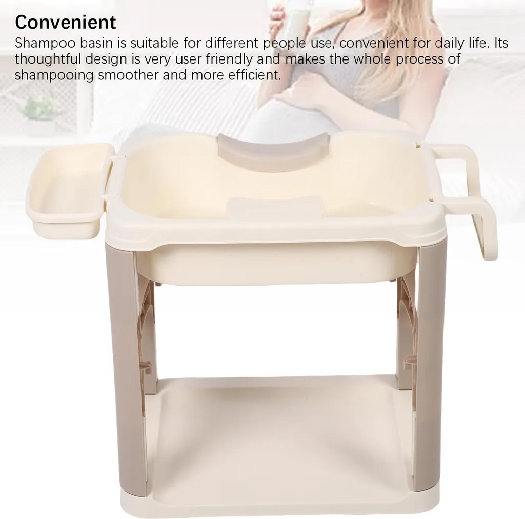 Support de cuvette de shampoing ergonomique portable et robuste brun