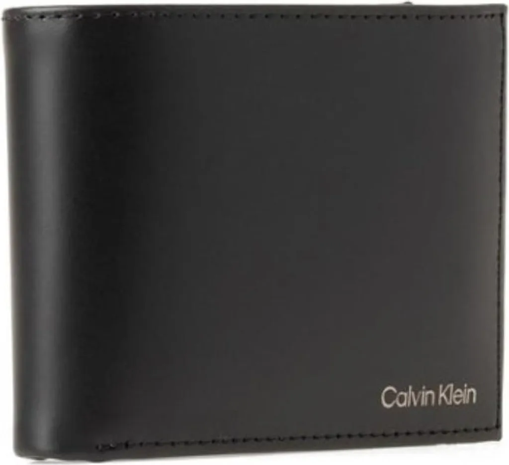 Portefeuille cuir noir Calvin Klein Jeans protection RFID anti-piratage