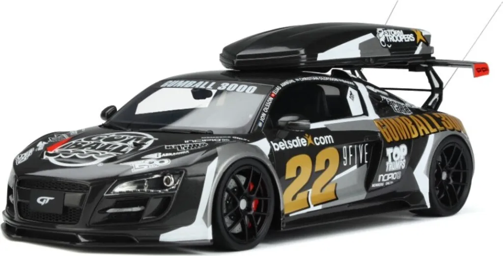 Audi R8 GT Spirit Gumball 3000 1:18 - Édition Limitée Résine Haute Qualité