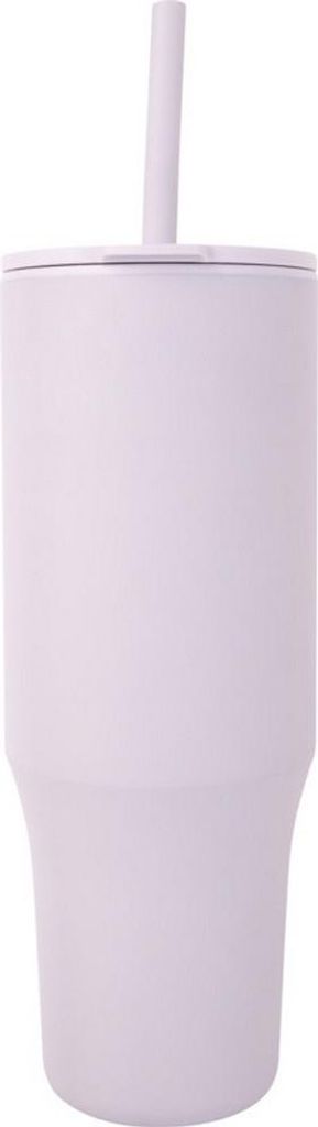 Floso - Becher mit Strohhalm "Brady", Isoliert, 900ml PF4777 (Einheitsgröße) (Flieder)