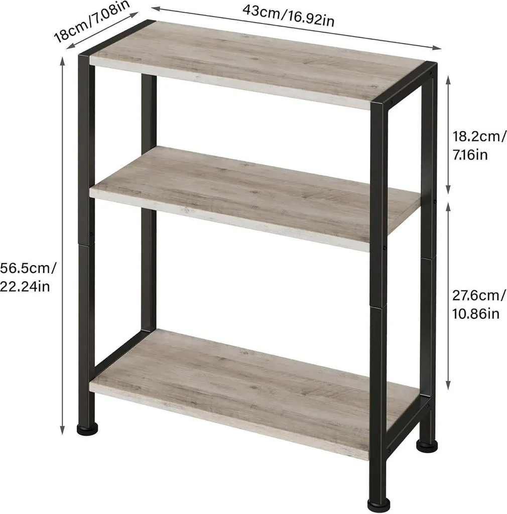 Petite Table Basse d'Appoint Vantimo Greige Multi-usage Style Industriel - 3