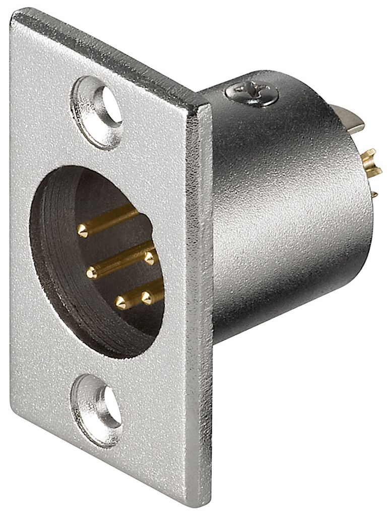 Mikrofon-Einbaustecker, 5Pin (schwarz, 1 Stück)