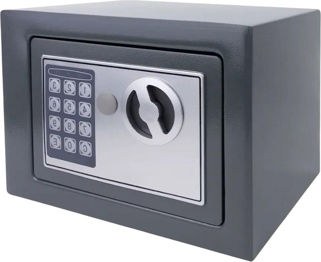 Digitale Stahlsicherheits-Tresor Loranzo – 4,6L – Elektronische Verriegelung – 2 Schlüssel – Wandmontage – Für Zuhause und Büro